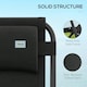 image 5 of Outsunny Zero Gravity Lounger Folding Recliner Chair w/ Cup Holder Black 