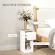 image 8 of HOMCOM Bedside Tables Set of 2, Nightstands for Bedroom, Living Room, White