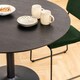 image 5 of Ibiza Round Dining Table with Black Ash Top and Matt Black Base