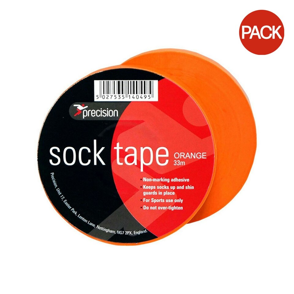 Precision 19mm Sock Tape (Pack Of 10) - Orange - 33m