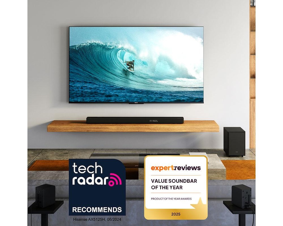 image 1 of Hisense AX5125H 5.1.2 Dolby Atmos Bluetooth Soundbar