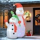 image 9 of Outsunny 8FT Christmas Inflatable Snowman with Rotating Colorful LED Light