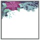 image 4 of Purple & blue flowers (Picture Frame) Brown | Oak | XS
