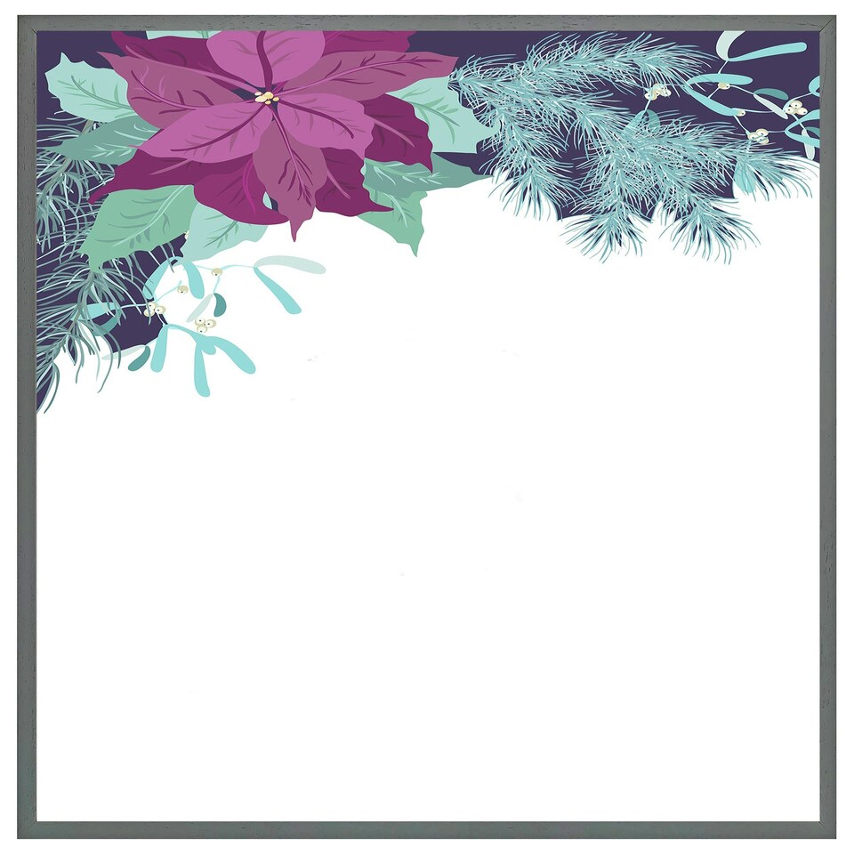 image 1 of Purple & blue flowers (Picture Frame) Brown | Oak | XS