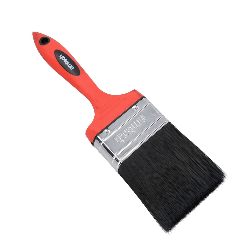 image 1 of 3” 75mm Paint Brush No Bristle Loss with Soft Grip Handle Painting Decorating 3pk