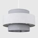 image 4 of ValueLights Pair Weaver 3 Tier Grey Ceiling Pendant Shade Grey