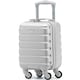 image 1 of 40x20x25cm Ryanair Free Carry-On Maximum Size Cabin Suitcase - Lightweight 4 Wheel ABS Hard Case - Cabin Carry On Hand Luggage Suitcase 100+ Airline Approved Silver | Silver | Cabin Bag