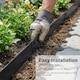 image 5 of 5m Anthracite Galvanised Steel Lawn Edging Garden Border Flexible Strip - 8cm