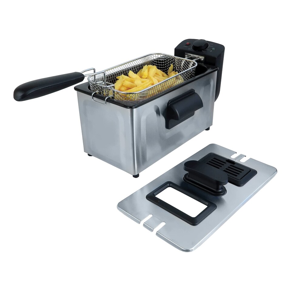 image 1 of Igenix IGTB1030SS Deep Fat Fryer with Basket, Dishwasher Safe Parts, 3 Litre Capacity