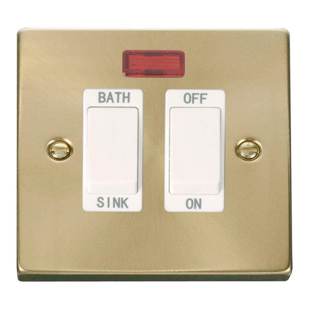 SE HOME Satin Brushed Brass 20A DP Sink bath Switch Gold Satin Brass