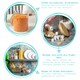 image 2 of Argon Tableware Scandi Glass Storage Jars with Wooden Lids - 550ml - Pack of 3