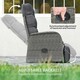 image 4 of Outsunny 3 Pieces Rattan Bistro Set with Cushions for Outdoor, Grey