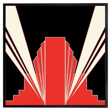 Art deco building (Picutre Frame) Black | S