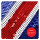 image 4 of Union Jack Sequin Dress & Bow Headband Blue | XL