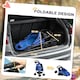 image 8 of PawHut Pet Stroller Foldable Travel Carriage w/ Brake Basket Canopy, Blue