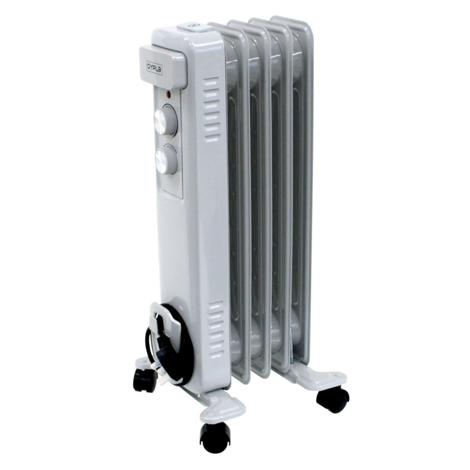 image 1 of Oypla Electrical 1000W 5 Fin Portable Oil Filled Radiator Electric Heater