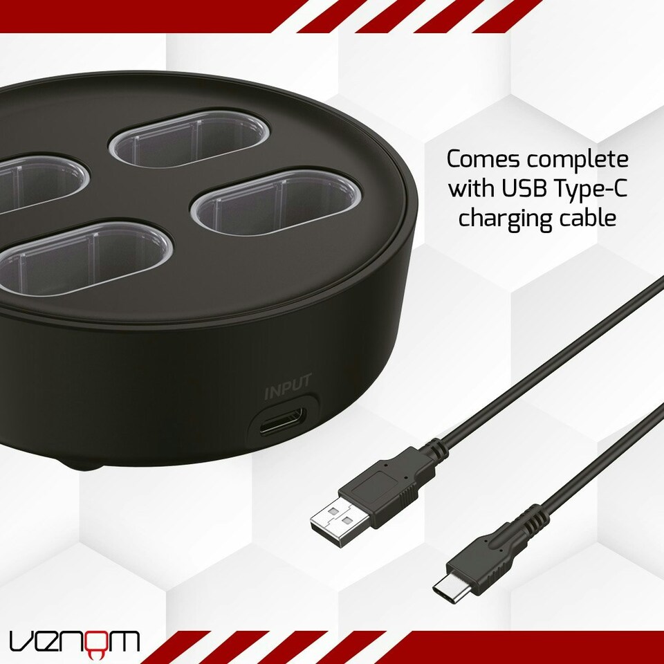 image 1 of Venom Xbox Rechargeable Battery 4-Pack with Charging Dock AA