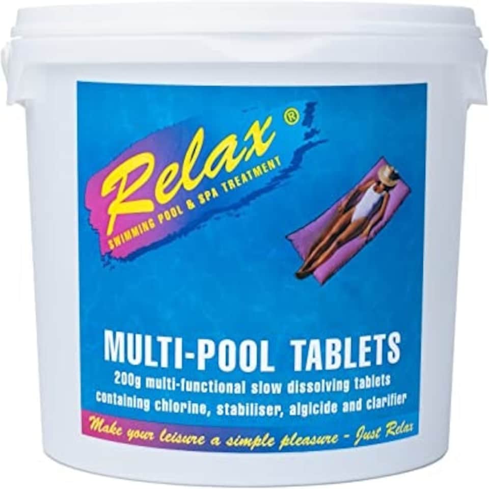 image 1 of Large 200g Multi Chlorine Tablets 5kg by Relax. Ideal for 12ft+ Pools