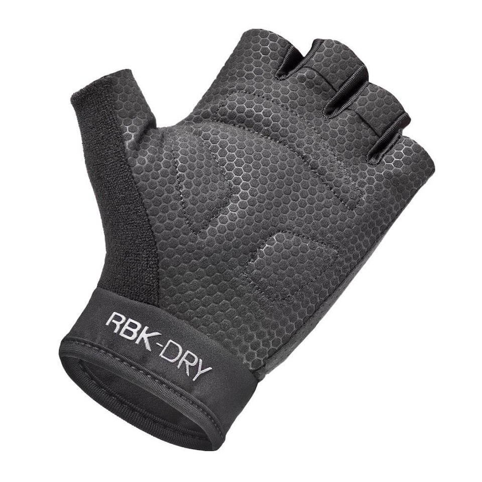 image 1 of Reebok Fitness Gloves — Speedwick Lycra with Padded Amara Palm (Black, S) | Black | Black | S