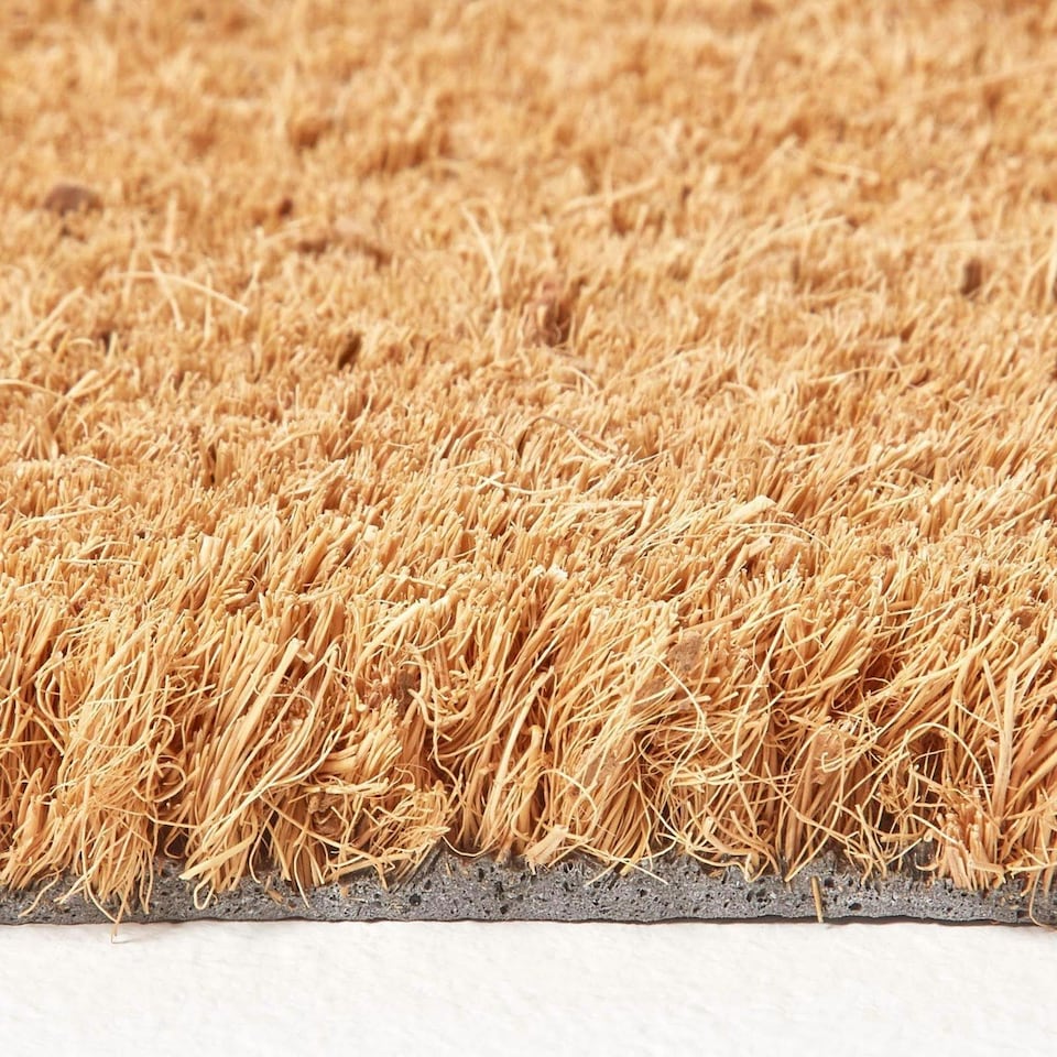 image 1 of Homescapes Coir Dog Shaped Non-Slip Doormat