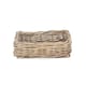 image 7 of Large Shallow Kubu Grey Rattan Rectangular Basket | Grey | Grey