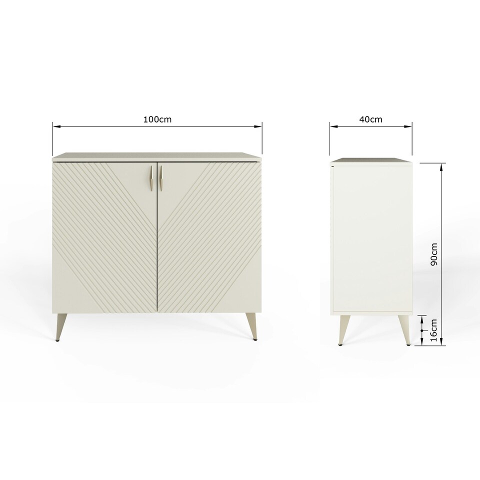 image 1 of Frank Olsen Ava Tall Sideboard White | White