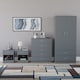 image 5 of Vida Designs Riano 4 Piece Bedroom Set (1 Drawer Bedside Chest, 5 Drawer Chest, 2 Door 2 Drawer Wardrobe), Grey (5)