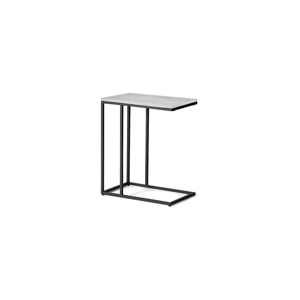 image 1 of Stylish Concrete Effect Drinks Table Grey