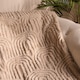 image 2 of OHS Tufted Arches Throw Teddy Fleece Blanket Winter Soft Warm Bedspread - 180 x 200cm | Brown | Mink