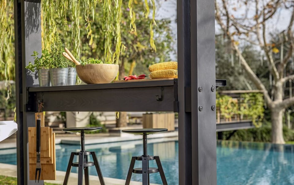 image 1 of Keter Signature Grill Gazebo - Ashwood Brown