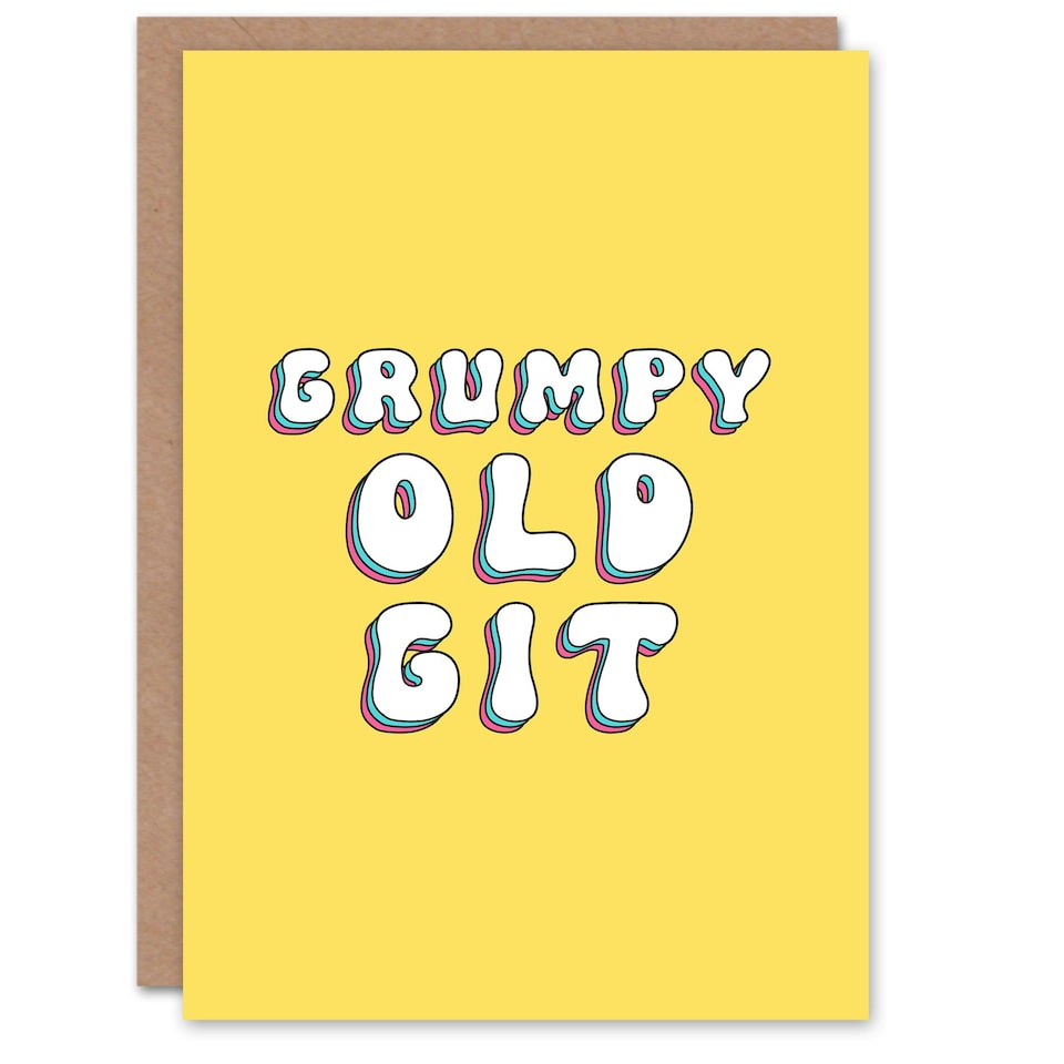 image 1 of Grumpy Old Git Fun Joke Humour Woman Her Funny Birthday Card