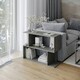 image 9 of 2-Tier Wooden Irregular Storage Unit - 80 cm Brown | Oak