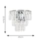 image 3 of ValueLights Pair Kelsks Clear Acrylic Droplet Wall Light & Bulb Silver