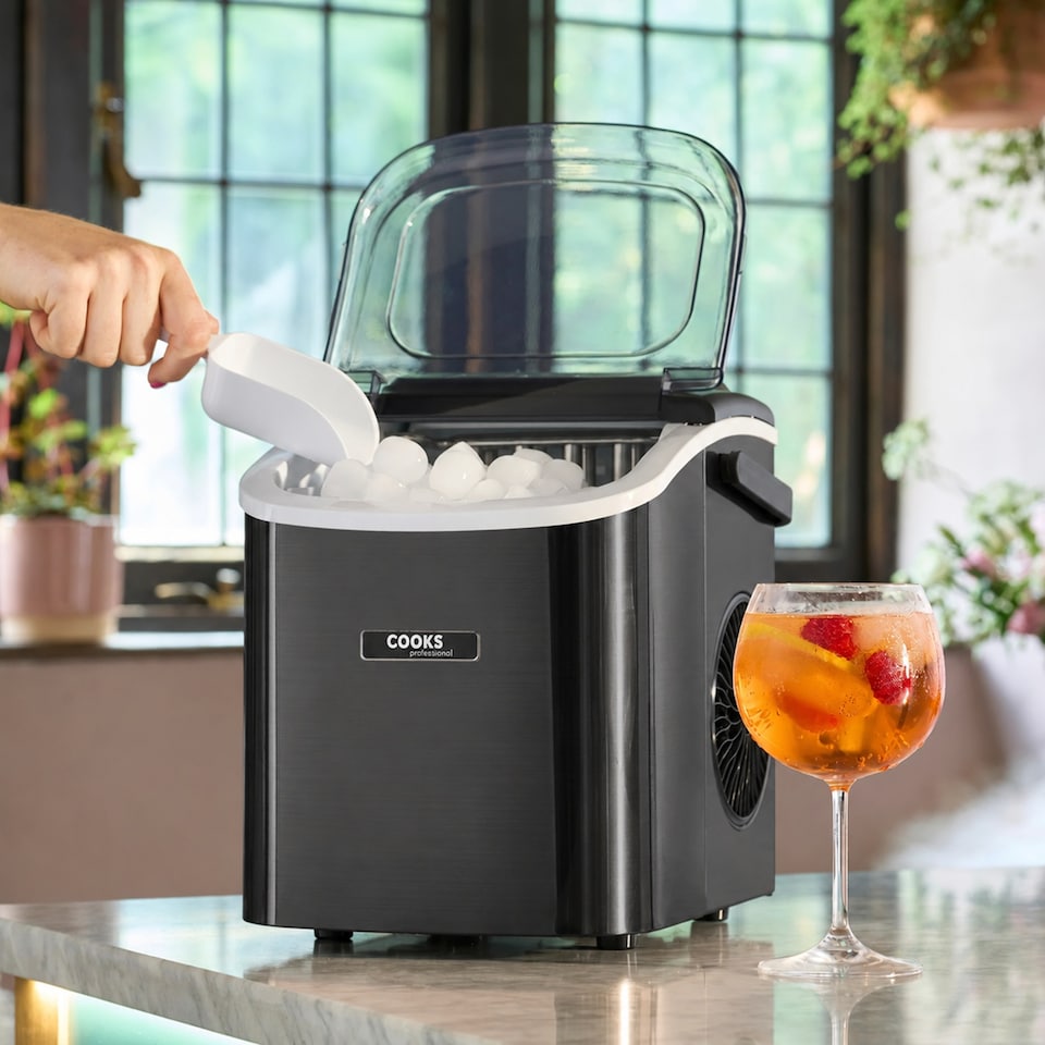 image 1 of Cooks Professional Ice Maker Machine with Scoop & 1.3L Tank - Makes 12KG Per Day