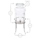 image 3 of Rink Drink Glass Drinks Dispenser with Tap & Black Stand - 6.5L