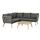 image 3 of 3 Piece Corner Lounging Garden Furniture Set Including Cushions