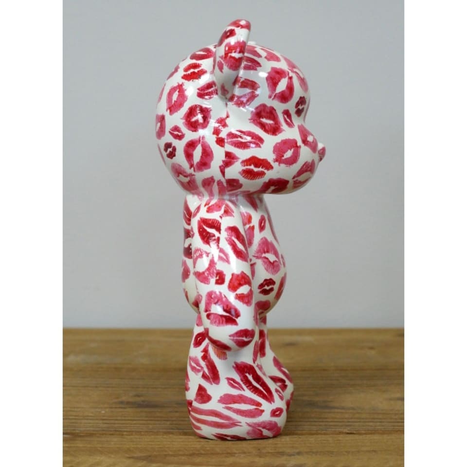 image 1 of Gifts Direct 2 U White Kiss Bear Ornament 22cm