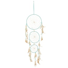 Something Different Feather Triple Dreamcatcher - Light Blue - One Size