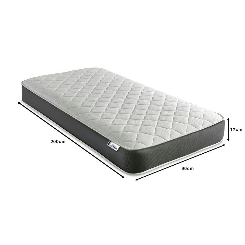 image 1 of Hybrid Mattress - Soft Feel, Memory Foam & Spring Support Grey | Single