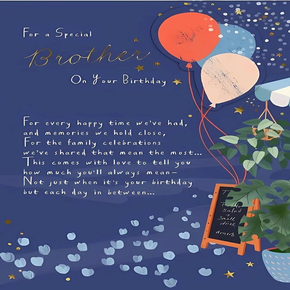 image 1 of Creative and Attractive Design Brother Birthday Card