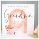 image 2 of Happy Birthday Grandma Greeting Card Neutral Abstract Arch Pampas Design