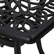 image 8 of Outsunny Cast Aluminium Bistro Table with Umbrella Hole, Black