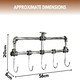image 3 of Marco Paul Distressed Metal Wall Mounted Coat Hooks Silver | One Size