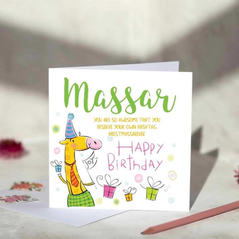 image 1 of Massar Hashtag Birthday Card