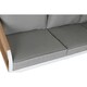 image 6 of Table Set with 3 Armchairs Home ESPRIT White Natural Light grey 189 x 73 x 84 cm N/A