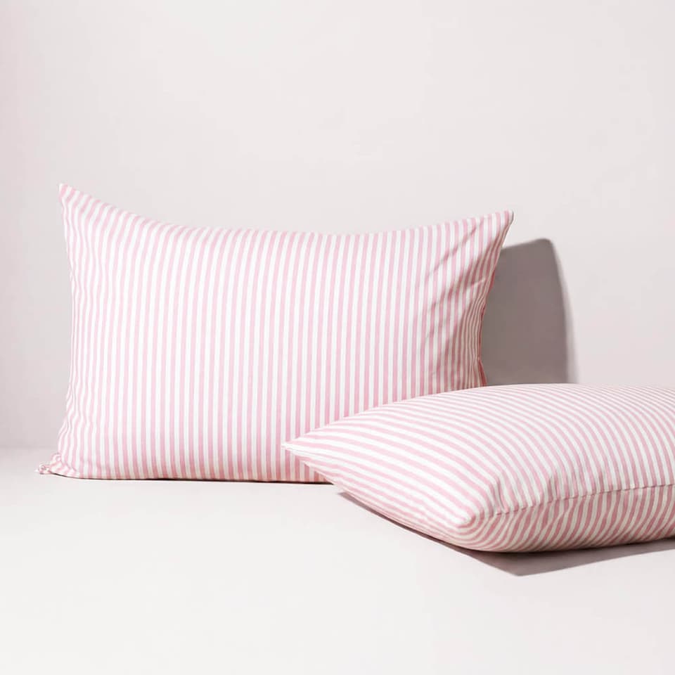 image 1 of Martex Studio Edition Pink Pinstripe Duvet Cover Set - King