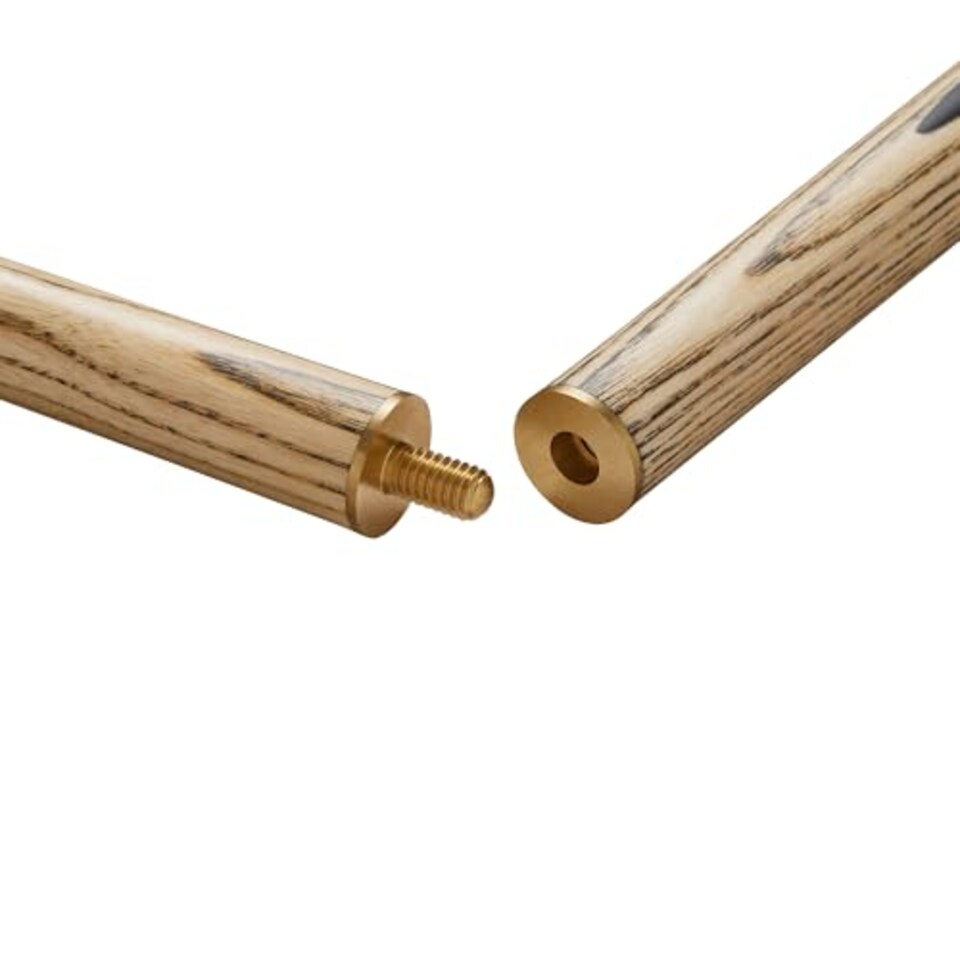image 1 of Powerglide One 2-Piece Snooker Cue Stick | Aero | Ash Wood Shaft With Rosewood Butt And Coloured Veneers | Brass Joint | Full Size 57" | 9.5 mm Tip