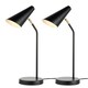 image 1 of First Choice Lighting Set of 2 Dakotta Matt Black & Brushed Gold Adjustable Desk Lamps Black | Bronze