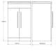 image 3 of Bathroom 2-Door Floor Standing Vanity Unit with Mid Depth Ceramic Basin 600mm Wide - Storm Grey Gloss  - Brassware Not Included | Grey | Grey | 1