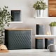 image 5 of Cooks Professional 5-Piece Square Kitchen Storage Set with Bamboo Lids | Bread Biscuit Tea Coffee Sugar Cannisters | Dark Grey